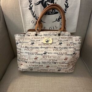 Beverly Hills Polo Club Beige and Brown Satchel